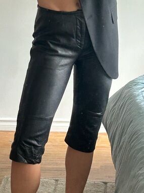 VINTAGE leather capris